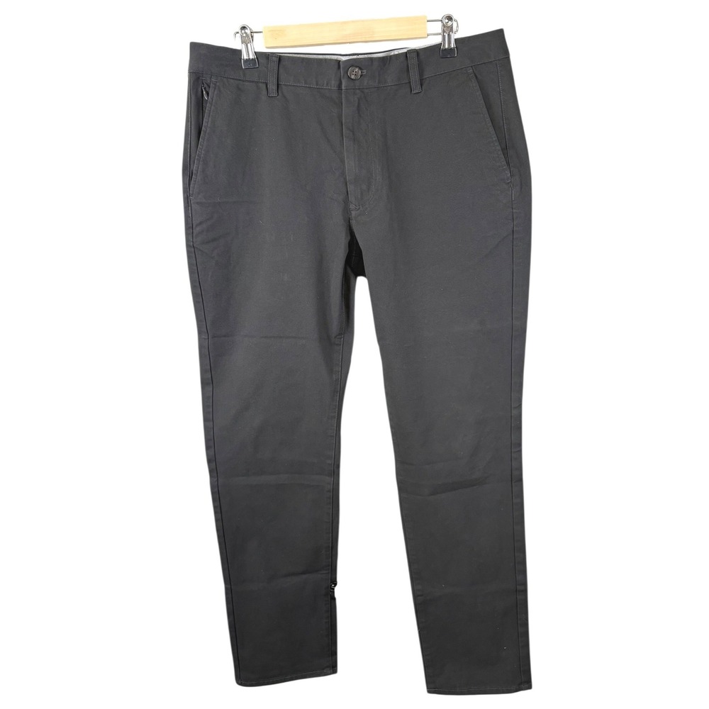 Bonobos Mens Slim Fit Chino Pants Dark Grey Stretch Cotton BPT10629S 34x32